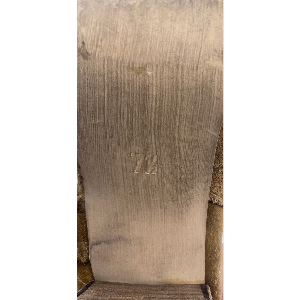 Naughty Monkey women 7.5 Brown Tan Suede side zip block heel Ankle Boots - Picture 8 of 8